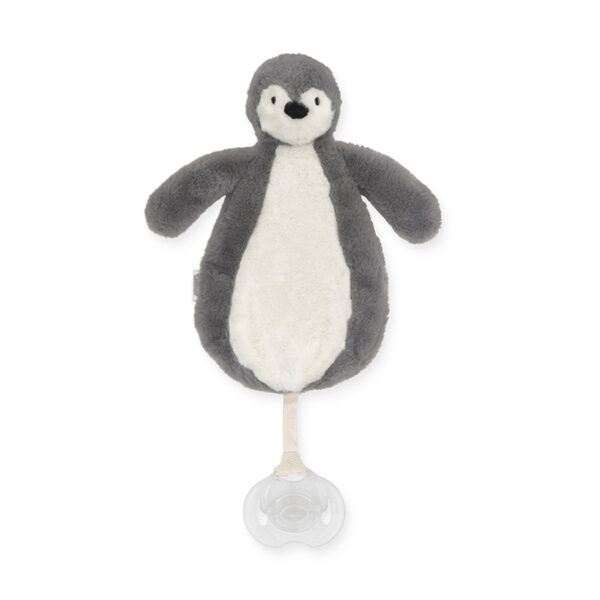 Speendoekje pinguïn grijs